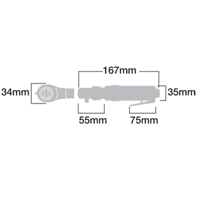 SHINANO 9.5mm角ミニラチェットレンチ SI-1209 - メンテナンス用品